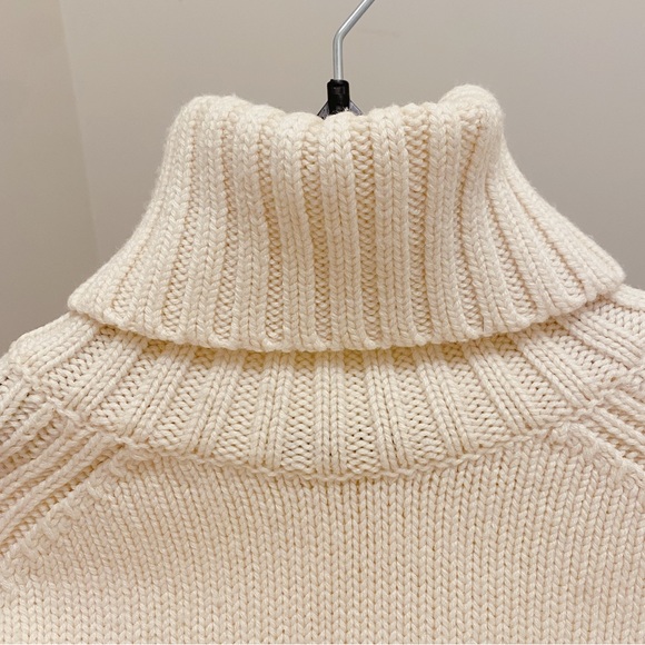 Joseph London Ivory Cream Wool Long Sleeve Turtleneck Knit Sweater Net-A-Porter - Picture 5 of 8